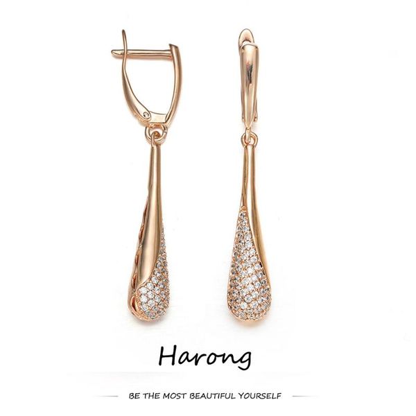 

dangle & chandelier aesthetic quality drop-shaped copper earrings female wedding party gifts jewelry accessories crystal drop for woman, Silver
