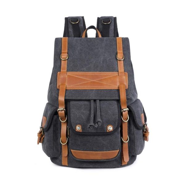 

backpack canvas leather retro 60l travel hiking waterproof strong laptop