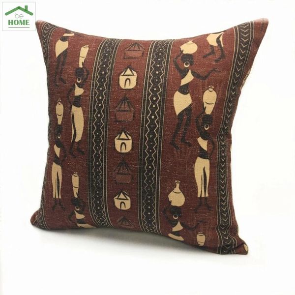 

behome 2021 african style design pillows gift cushion cover printed linen/polyester decorative square pillow 45 x cm cushion/decorative
