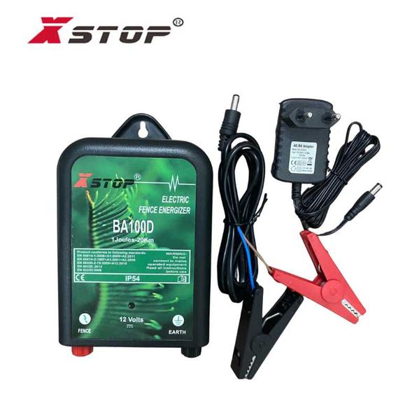 

fencing, trellis & gates 12v battery power / 230v main duable electric fence energizer ba100d