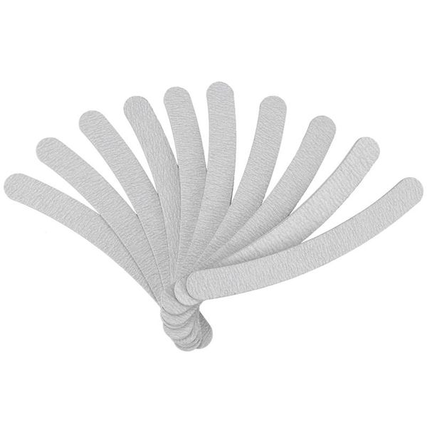 

grey nail files sanding 100/180 curve banana for art tips manicure equipment, Silver