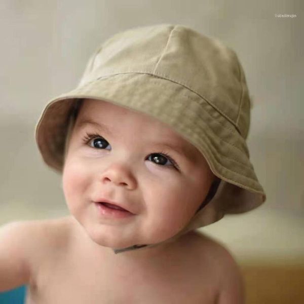 

caps & hats r9jd baby kids children fisherman wide brim uv protection visor summer bucket hat1, Yellow
