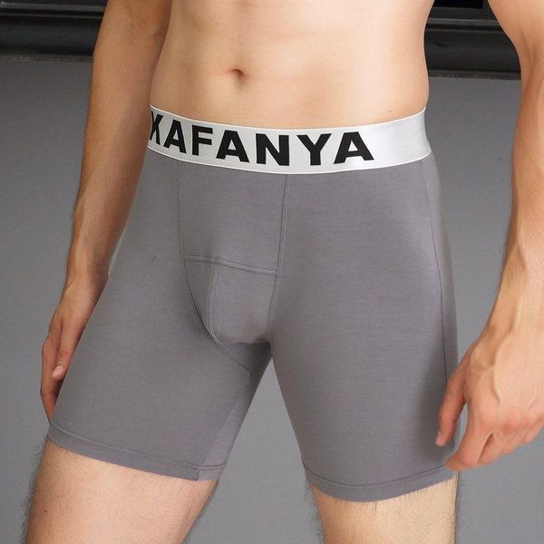 

underpants long boxer shorts panties man underwear modal sports wear-resistant large size pants 50-125kg asian, Black;white
