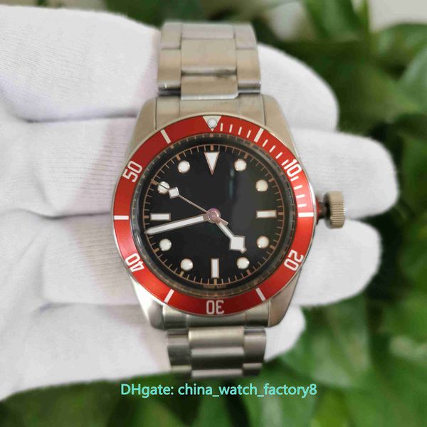 

zf maker watches 41mm heritage 79230n red 904l steel sapphire swiss eta 2824-2 movement mechanical automatic mens watch men's wristwatc, Slivery;brown
