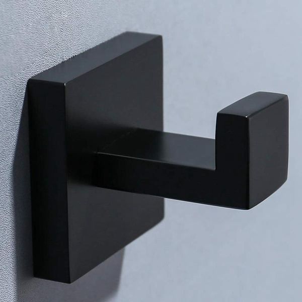 

towel racks bathroom hardware set-3 piece sus 304 stainless steel toilet paper holder hand robe hook wall mount, black fini