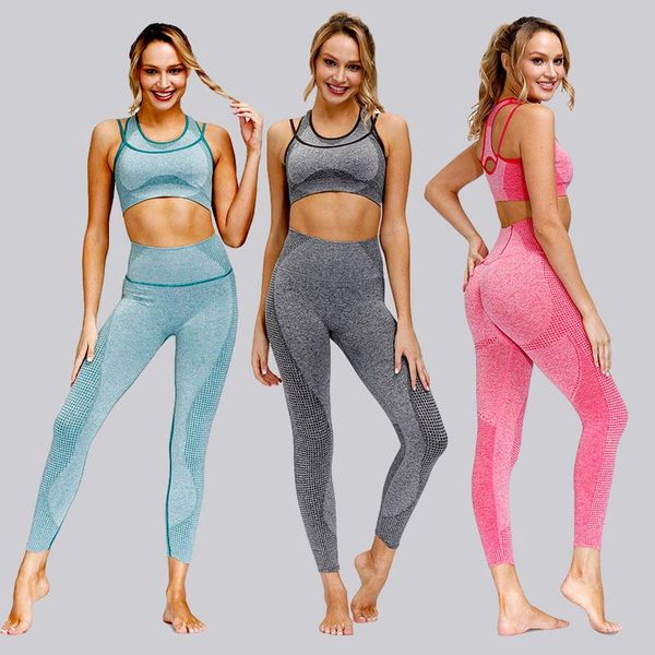 

yoga outfits seamless sportswear set gym fitness tracksuit tank crop hips lifting leggings running traning 2 piece quick dry suit, White;red