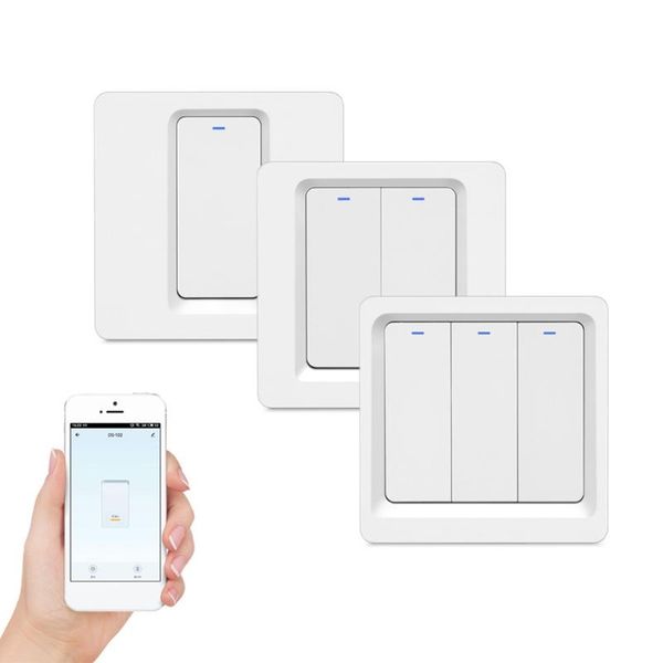 

smart home control 77jf panel switch single fire wall light touch wifi app