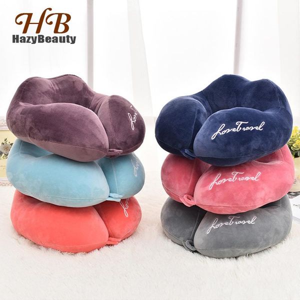 

pillow u shaped travel pillows in the car soft cotton filling cervical for airplane office sleep neck cushion drop