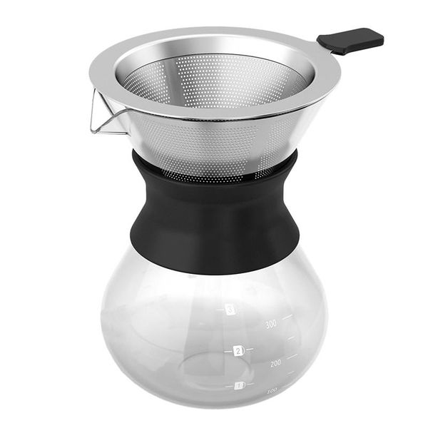 

coffee pots -pour over brewer-unlock flavor with paperless filter and carafe elegant dripper pot