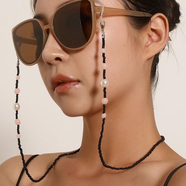 

sunglasses frames strap reading glasses hanging chain on the neck beads cord for holder women accessories eyeglasses chains, Silver