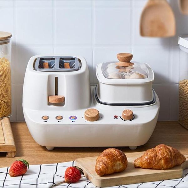 

bread makers 220v multifunctional electric toaster household egg boiler multi cooker steamer frying pan pot breakfast maker