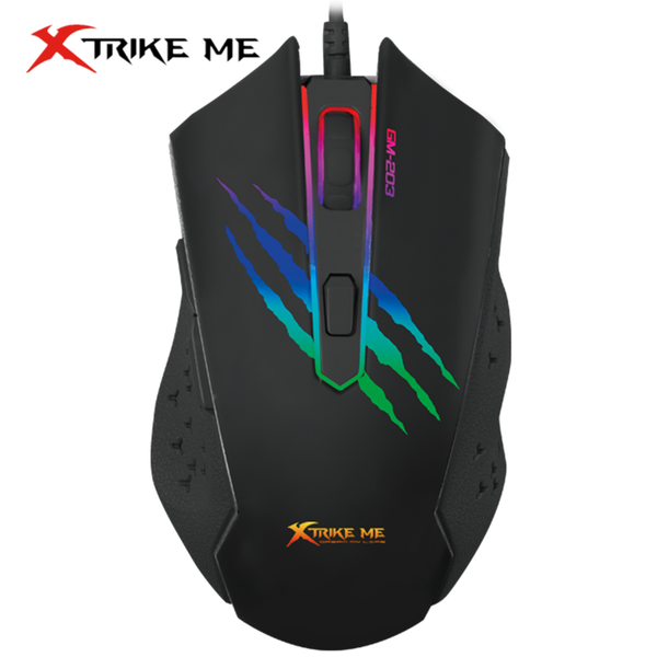 

mice x-trike me gm-203 mouse 7 colors breathing light 6 buttons 4 levels dpi ergonomic design computer