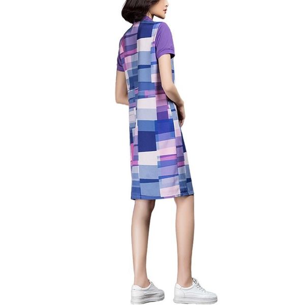 

party dresses summer casual 2021 ladies short sleeve irregular printing straight dress female, White;black