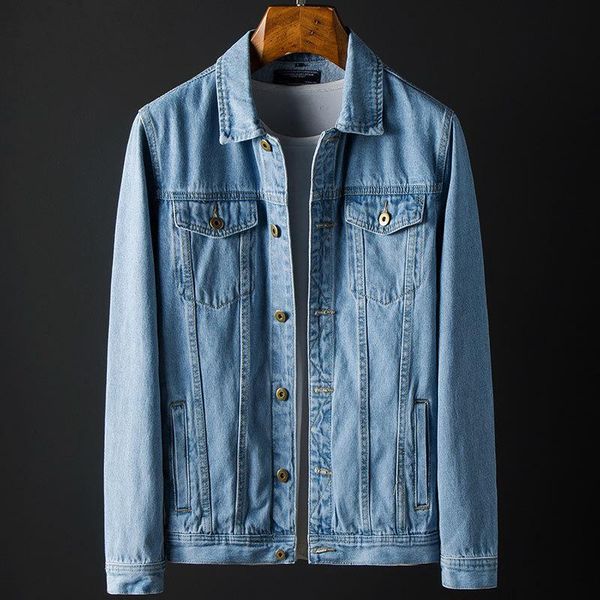 

men's jackets denim jacket trend small fresh men spring autumn soft korean casual solid color all-match fashion buttons simplicity clot, Black;brown