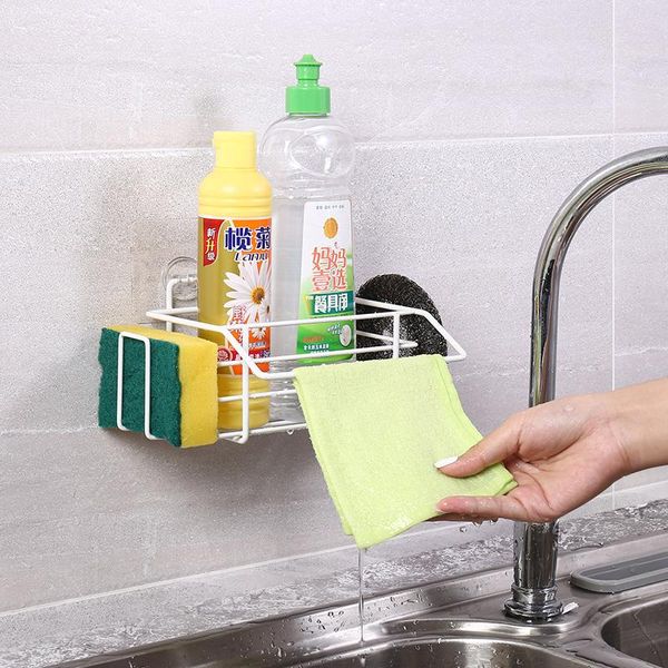 

kitchen storage & organization accessories punch-drain basket sponge holder spice rack towel hooks organizer bathroom