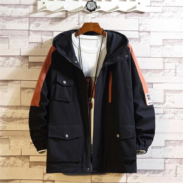 

men's vests jacket men softshell spring autumn and winter fashion print casual long sleeve hooded jackets coat #40%, Black;white