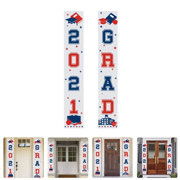 

party decoration 1 pair door curtain 2021 hanging sign banner graduation theme front couplet