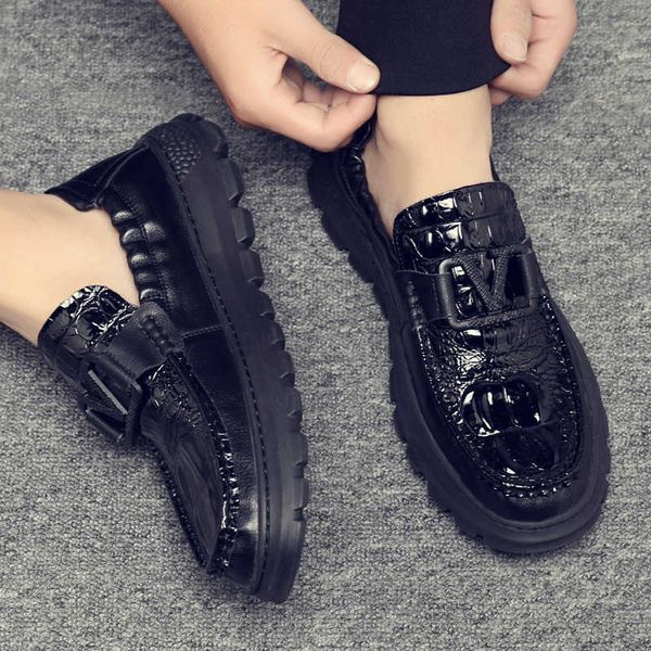 

pattern men's casual sho thick sol one foot lazy doudou fashion korean version