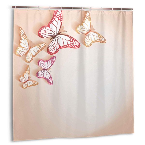 

shower curtain for bathroom decor curtains set,butterfly colorful cartoon fabric bath curtains with hooks 72x72in