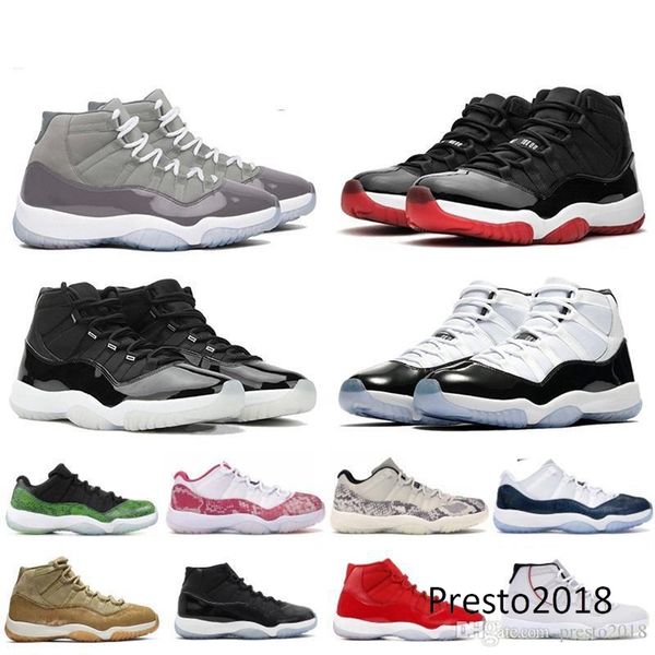 

wholesale jumpman 11 basketball shoes 11s men women low legend blue citrus concord bred jubilee 25th anniversary gamma cool grey gym red unc, Black