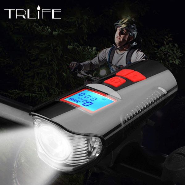

in1 usb bicycle light bike computer lcd screen wireless speedometer mtb cycling rechargeable satch electric horn lights