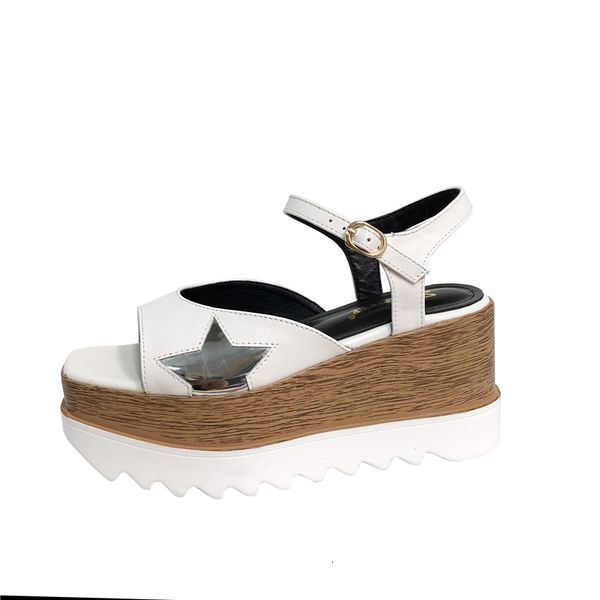 

dress shoes women high heel 8cm square toe sandals summer platform wedges heels casual creepers femme mq1z, Black