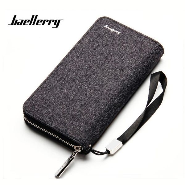 

wallets casual zipper long quality men's canvas clutch bag large holder purse capacity multi-card bits mobile wallet, Red;black