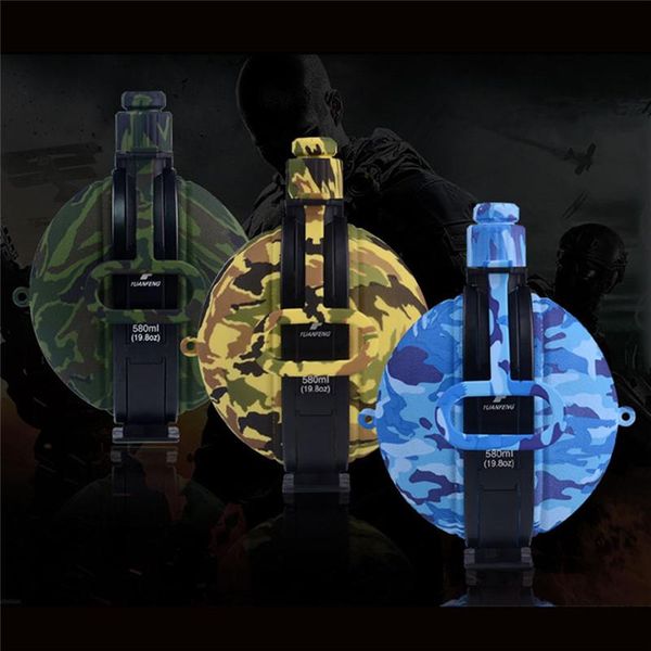 

outdoor camping military water bottle silicone folding kettle hiking leak proof tour