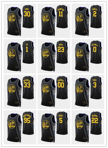 

golden statewarriorsmen klay moses moody thompson wiggins stephen curry green iguodala poole city basketball jersey celebrateing, Black