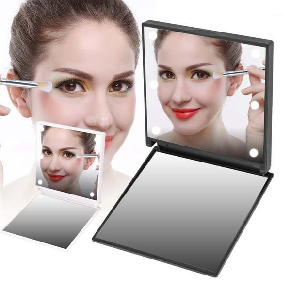 

6leds mini portable battery powered folding pocket cosmetic makeup mirror tool kit1