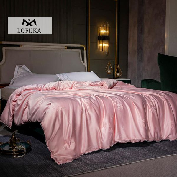 

lofuka pink women luxury 100% mulberry silk quilt healthy handwork comforters duvet filled double queen king & sets