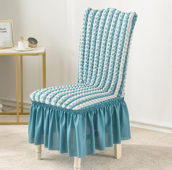 

seersucker chair cover spandax slipcover dust protection wedding supply dining high elasticity covers