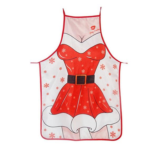 

aprons apron christmas style deer printing pattern with pocket kitchen baking cooking anti-oil