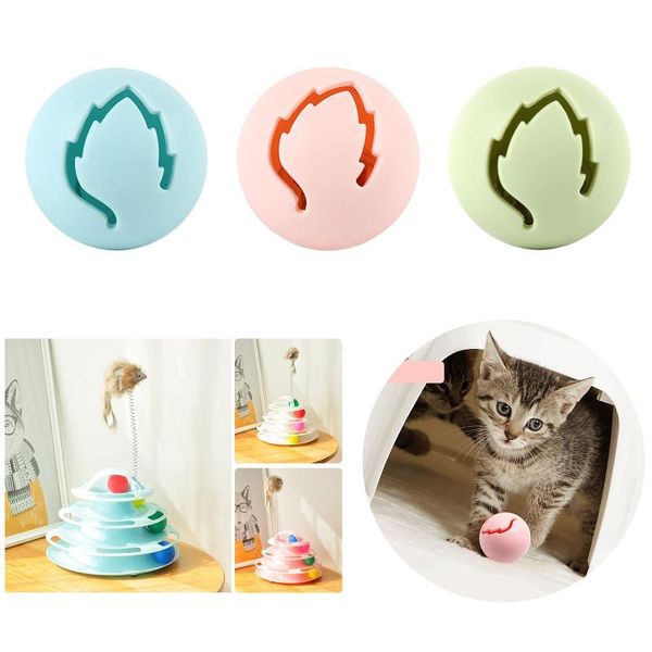 

cat toys 3pcs creative toy light bell ball mint pet funny interactive supplies