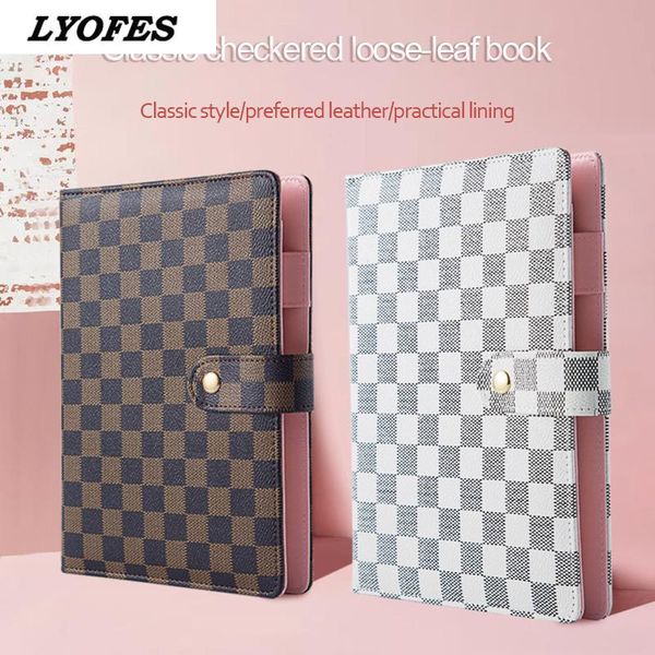 

custom ring binder school journal diary organizer planner agendas notebooks leather waterproof notepad office supplies notepads, Purple;pink