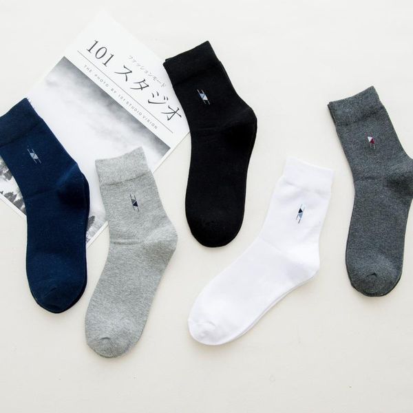 

men's socks 10pcs men classic business brand quality breathable cotton, Black