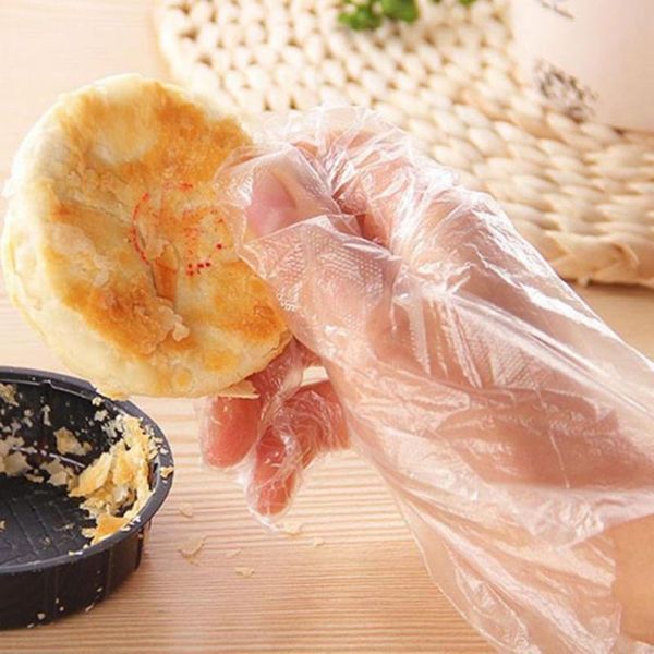 

50-1000pcs disposable plastic clear gloves eco-friendly for kitchen cooking engineering restaurant cleaning