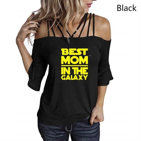 

it seems to be the mom in galaxy russian inscription print t shirt funny life women tee mother's day gift women's t-shirt, White