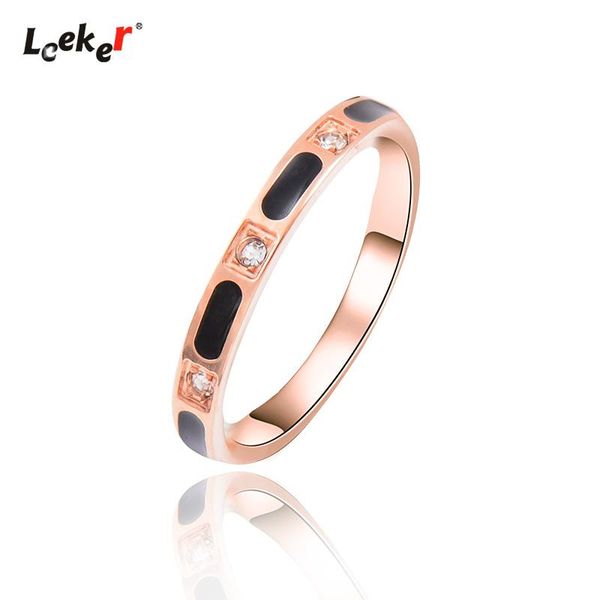 

wedding rings leeekr elegant stainless steel for women with cz stones bague femme accessories jewelry 123 lk2, Slivery;golden