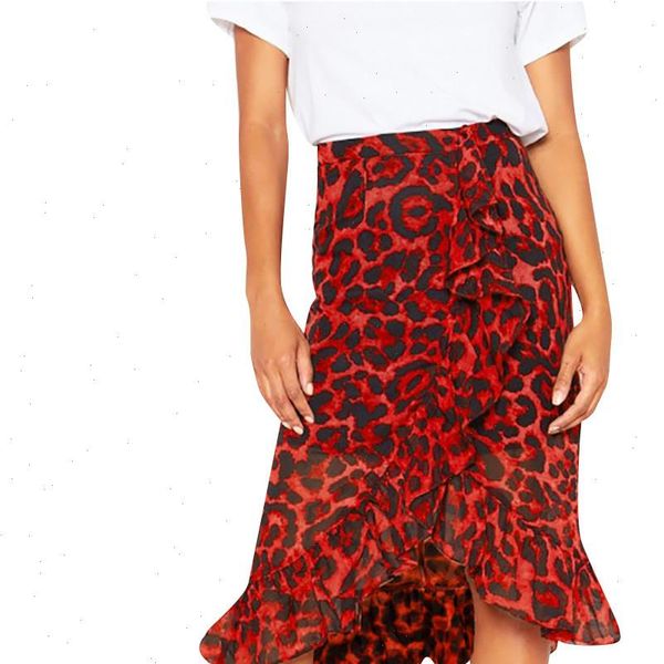 

leopard print vintage women skirts fashion loose high waist pleated skirt ladies summer party casual jupe femme, Black