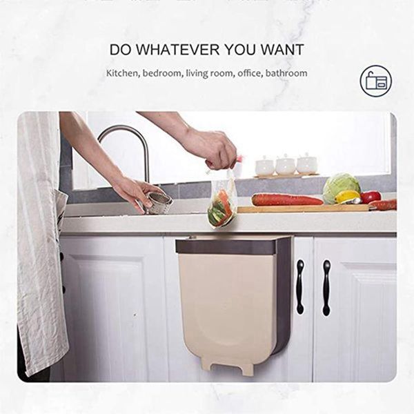 

waste bins two pieces folding kitchen trash can bin artifact wall-mounted multifunctional shelf