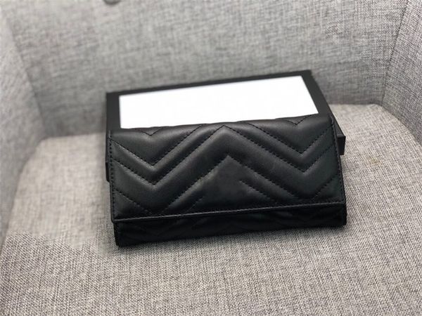 

fashion selling classic wallet women full leather luxurys designer bag gold and silver buckle coin purse card holder, Red;black