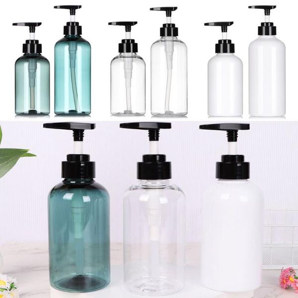 

liquid soap dispenser bathroom shampoo bottle body wash hair conditioner refillable plastic storage jar 300/500ml