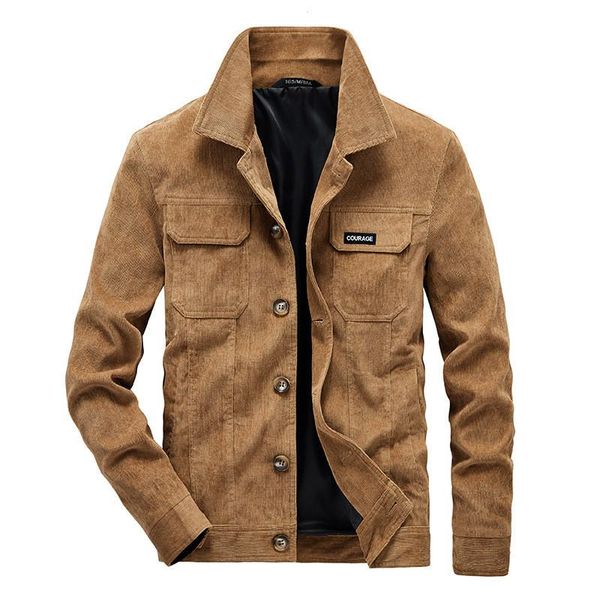 

men's jackets moruancle winter warm corduroy overcoat 2021 vintage fleece lined thermal cargo parkas outerwear big size 4xl, Black;brown