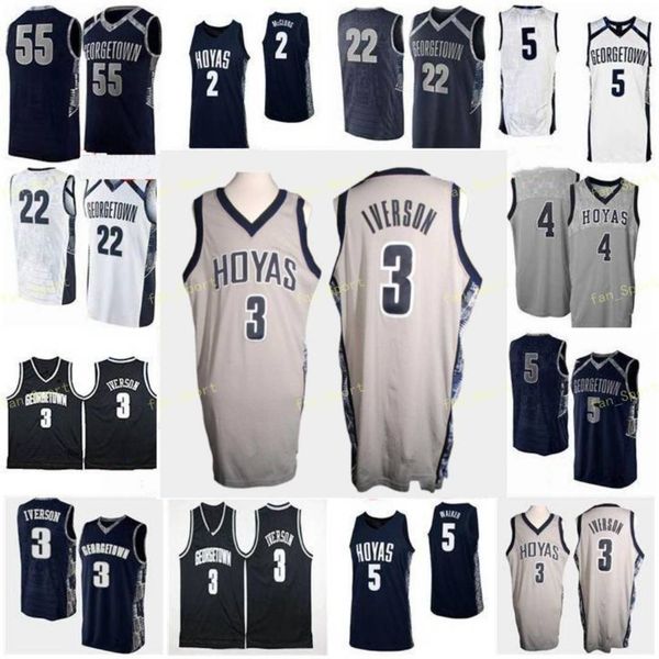 

ncaa college georgetown hoyas basketball jersey 22 jaden robinson 32 malcolm wilson 34 qudus wahab 44 omer yurtseven custom stitched, Black