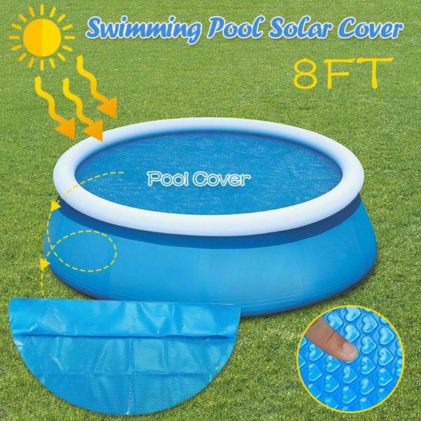 

pool & accessories 8ft round cover protector foot above ground blue protection swimming 240x240cm big size outdoor l526