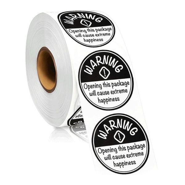 

gift wrap a9lb 500 pcs/1 roll round warning label stickers present wrapping seal stationery adhesive sealing baking paper