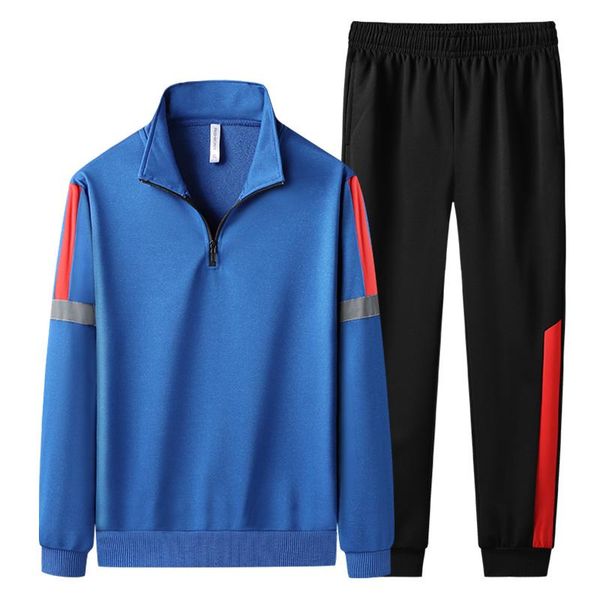 

men's tracksuits tracksuit men clothing 2021 sweaters set cashmere winter velvet solid sport suit 2 piece jump a552-177, Gray