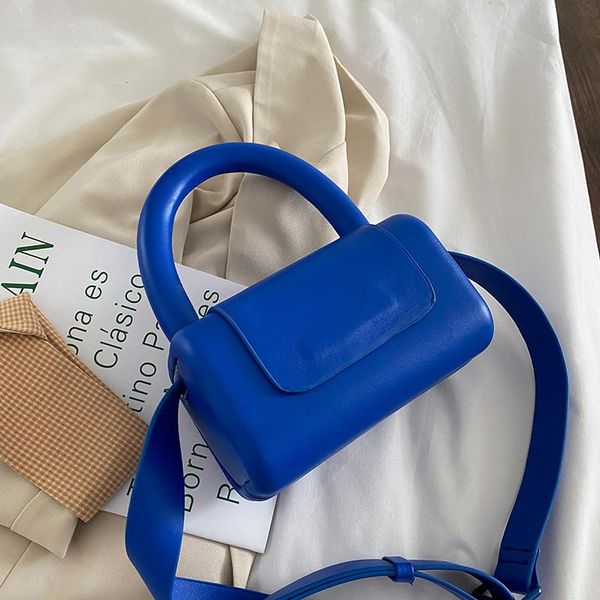 

evening bags mini pu leather handle crossbody with short for women 2021 summer fashion trends purses and handbags blue green