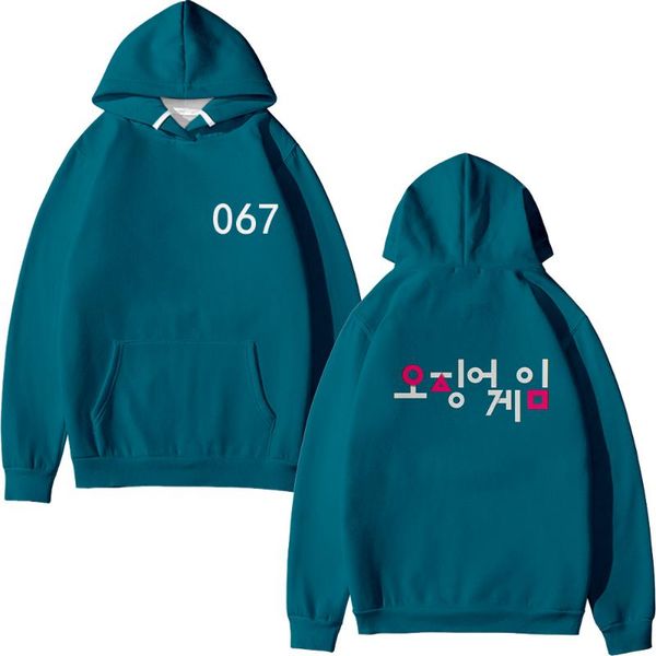 

men's hoodies & sweatshirts squid game 3d men women outwear hip hop pullovers harajuku hooded casual boys girls kids clothes, Black